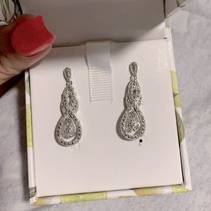 Sterling silver Double tear drop earrings
